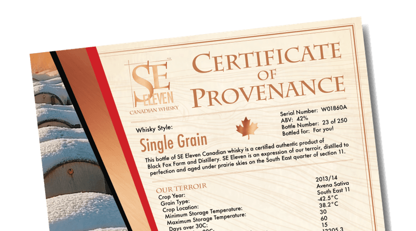 Whisky Certificate