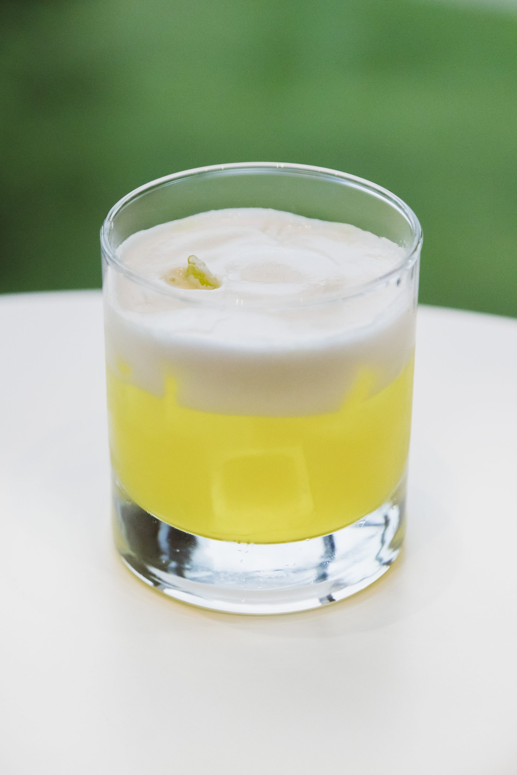 Hearth_BlackfoxDinner_004_MustardGinSour Black Fox Mustard Gin Sour, topped with delicate and crisp apple foam. Created by our friends at Hearth Restaurant.